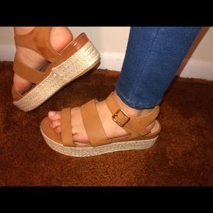 Super cute tan platforms